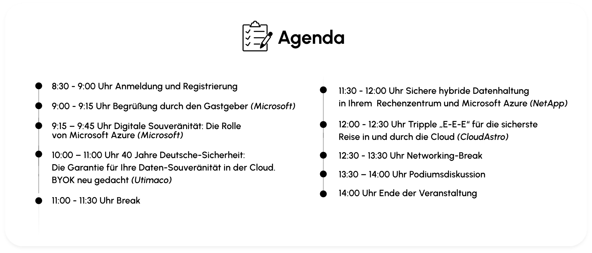 Agenda